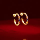 De Mini Adriana oorringen - gold plated