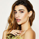 De Mini Adriana Blush oorringen - gold plated