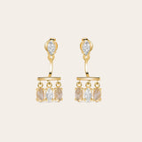 De Lina Maansteen studs  – gold plated
