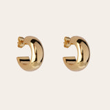 De Chunky oorringen - gold plated