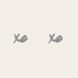 De XO-XO oorknopjes - zilver