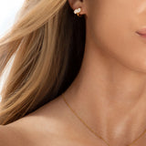 De Ayla Maansteen studs  – gold plated